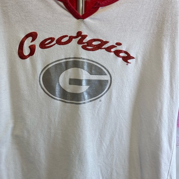Colosseum Vibrant Red Georgia Bulldogs tee ~ with sparkle! - Picture 3 of 4